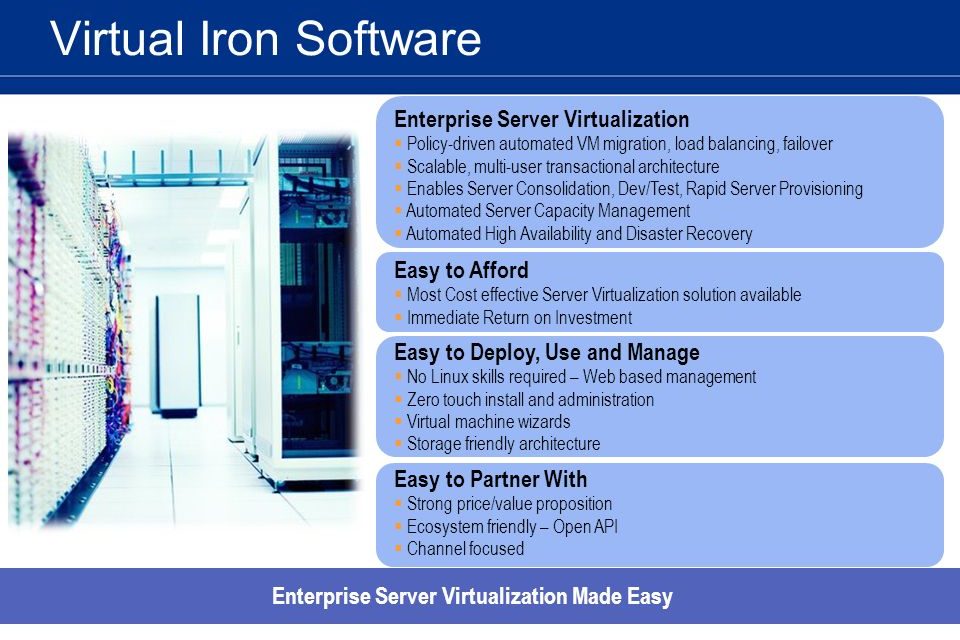 Virtual Iron Software para la virtualización